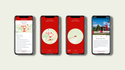 phone screen showing Rutgers–New Brunswick app