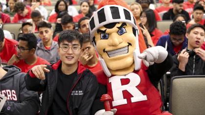 Male student with Scarlet Knight